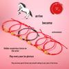 2026 Year of the Horse Zodiac Bracelet: Handmade Red String Ethnic Style Jewelry, Perfect for New Year or Small Gifts.