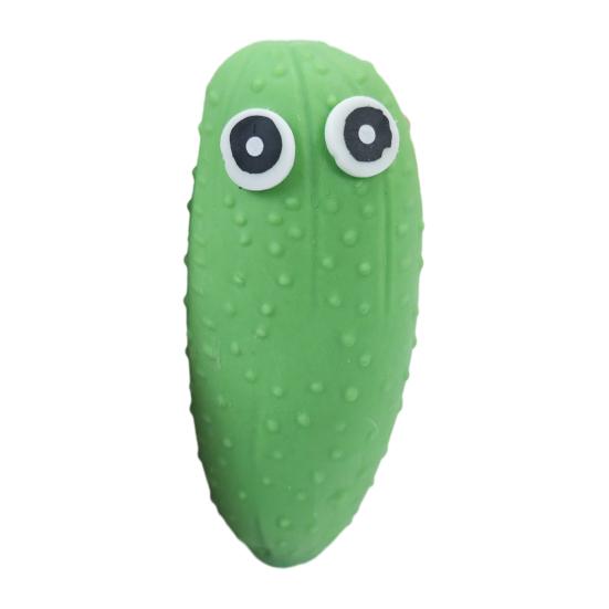 Cartoon Vegetable Squeeze Toy Big Eyes Pepper Eggplant Banana Bitter Gourd Squeeze Fidget зелёный