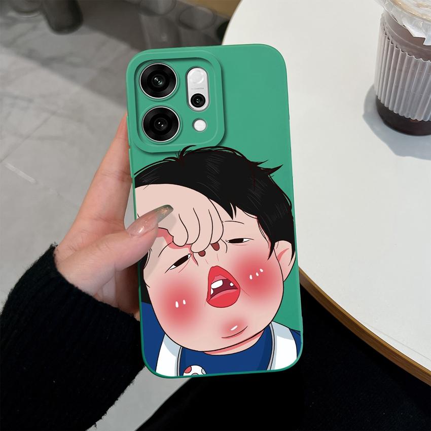 For Oppo Reno14 Pro 14F A5 A5X K13 Phone Cases Table Cartoon Cat Pattern Phone Case Camera Protection Shockproof Silicone Covers For Oppo Bumper Shell