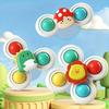 3pcs Children's Bath Play Suction Rotating Toy Y2K Cartoon Sensory Toy, Rotating Puzzle Toy with Bath Time Fun Gift Cartoon Sensory Toy,