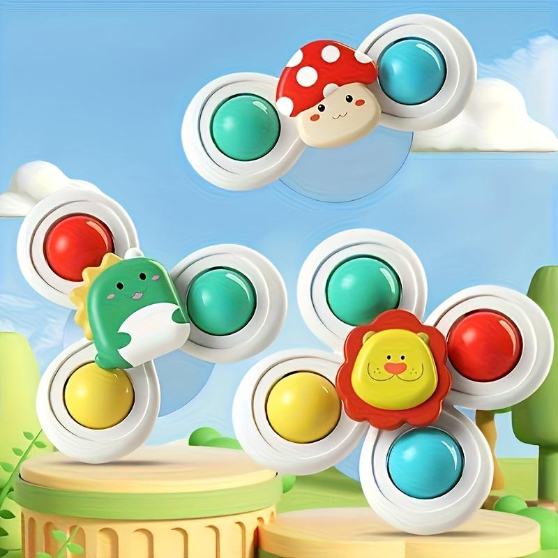 3 Stück Kinder Badespielzeug Saugnapf Rotierendes Spielzeug Y2K Cartoon Sensorisches Spielzeug, Rotierendes Puzzlespielzeug mit Badespaß Geschenk Cartoon Sensorisches Spielzeug,