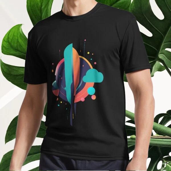 New Abstract art Active T-Shirt Logo T-Shirt Funny Size S to 5XL XS