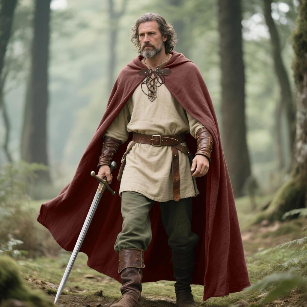 Medieval Hooded Cloak - Linen, Available in 6 Colors for Halloween