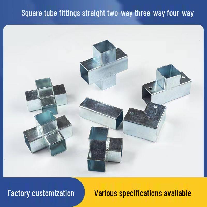 Wrought Iron Galvanized Steel Tube Corner Connectors – No-Weld Angle, Two-Way & Three-Way