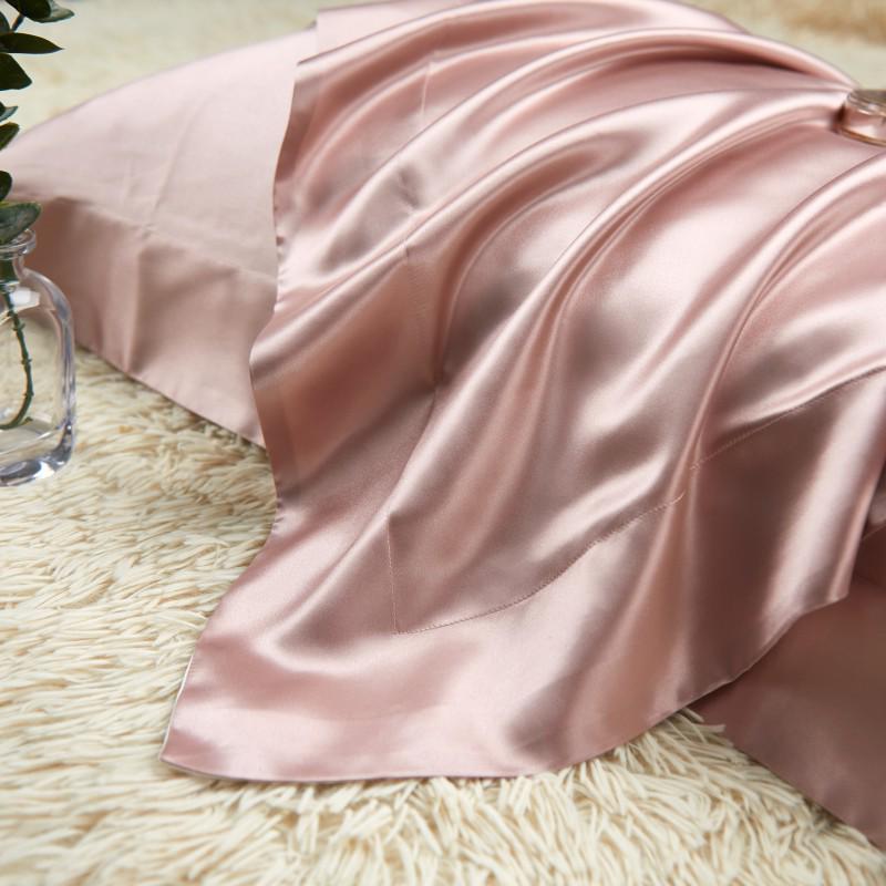 

Двусторонняя наволочка из тутового шелка сатина - однотонная 48X74cm - Single