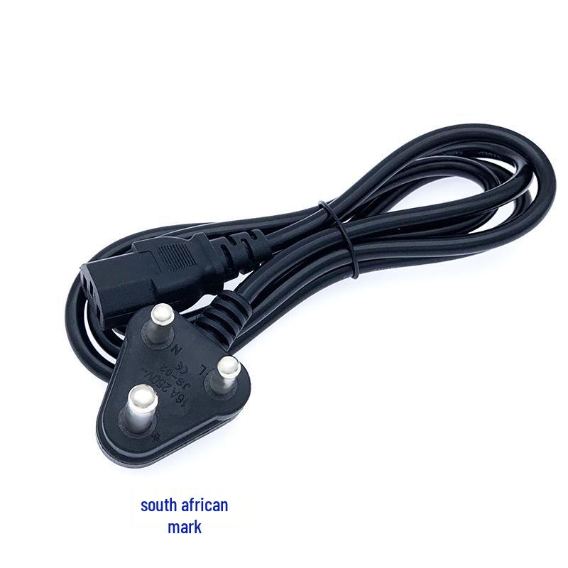 Certified C13 Power Cord with Three-Pin Plug - International Standards Compliant