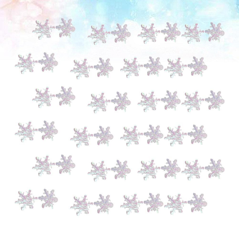 2Packs Christmas Snowflake Confetti White 1.5cm Glitter Plastic Snowflakes Snowflake Decorations Winter Party Wedding Holiday