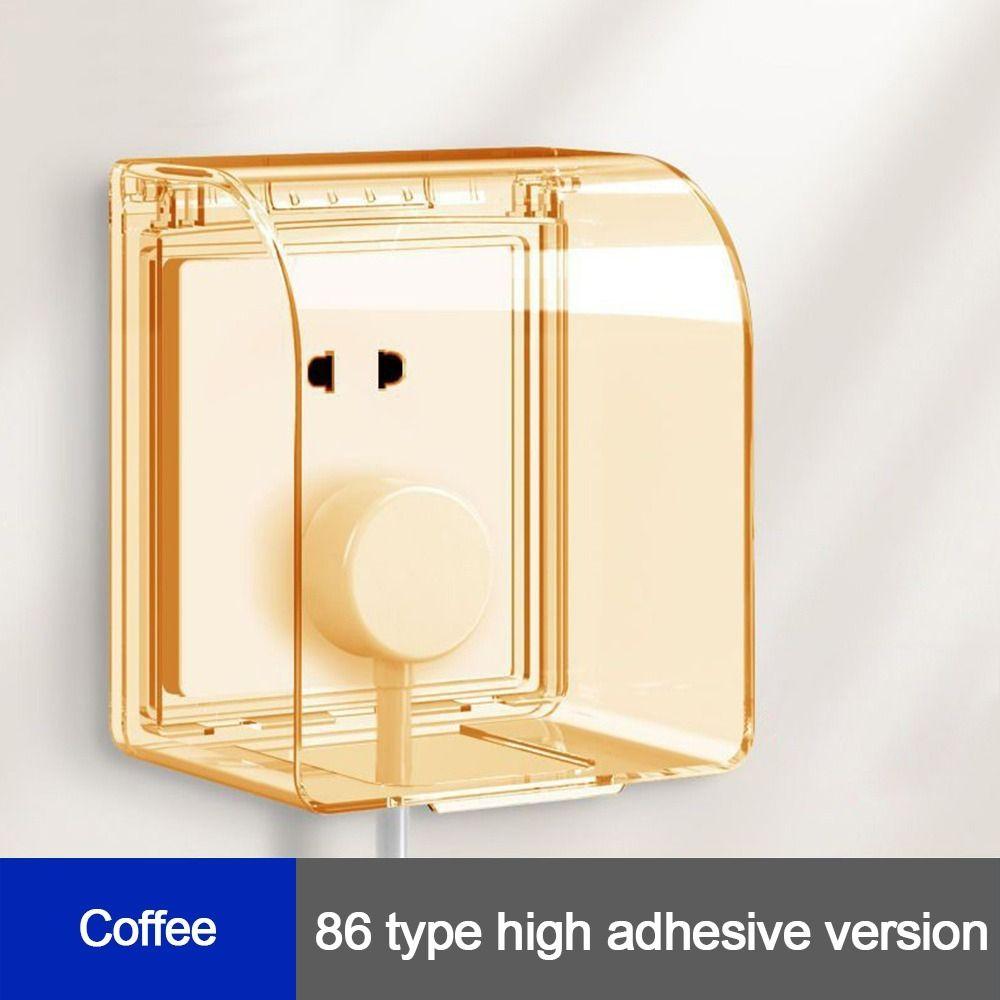 Self-Adhesive Switch Button Protection Cover Plastic Electric Plug Cover Socket Supplies Bathroom