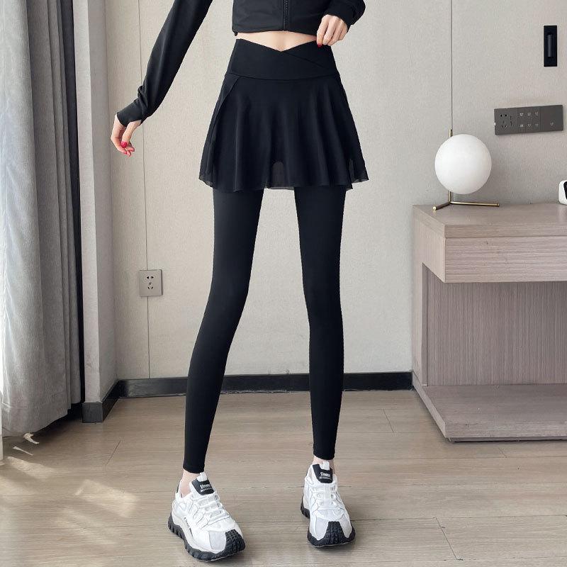 

Женский осенне-зимний спортивный комплект: Куртка на флисовой подкладке, юбка для йоги и тренировочные брюки S