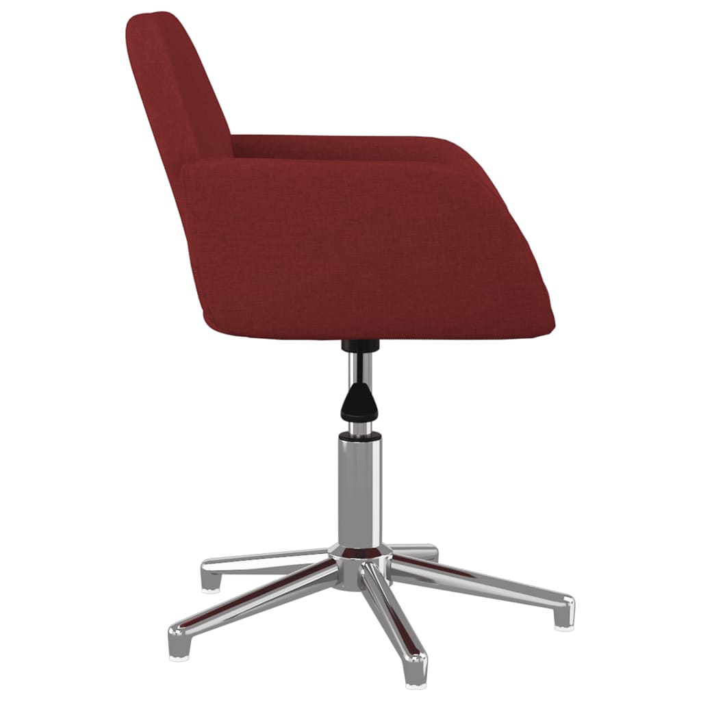 Office Chair Swivel Burgundy Fabric