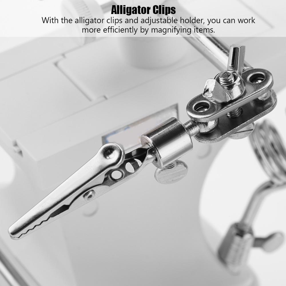 360° Rotating Repair Tool Super Bright LED Light Magnifying Glass for 3X/4.5X Circuit Board