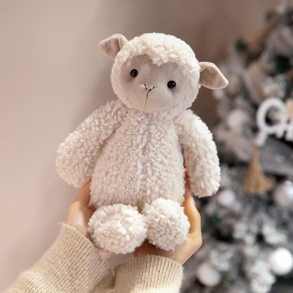 Cute Lamb Wool Plush Toy - Soothing Doll & Charming Companion for Girls