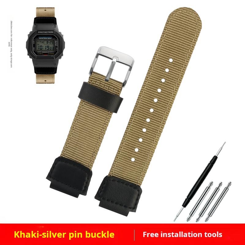 Pro Casio G-SHOCK DW5600 GW-5000 GWM5610 GM-5600 řemínek na hodinky modifikovaný nylonové plátno řemínek na hodinky pánský Prodyšný náramek na zápěstí