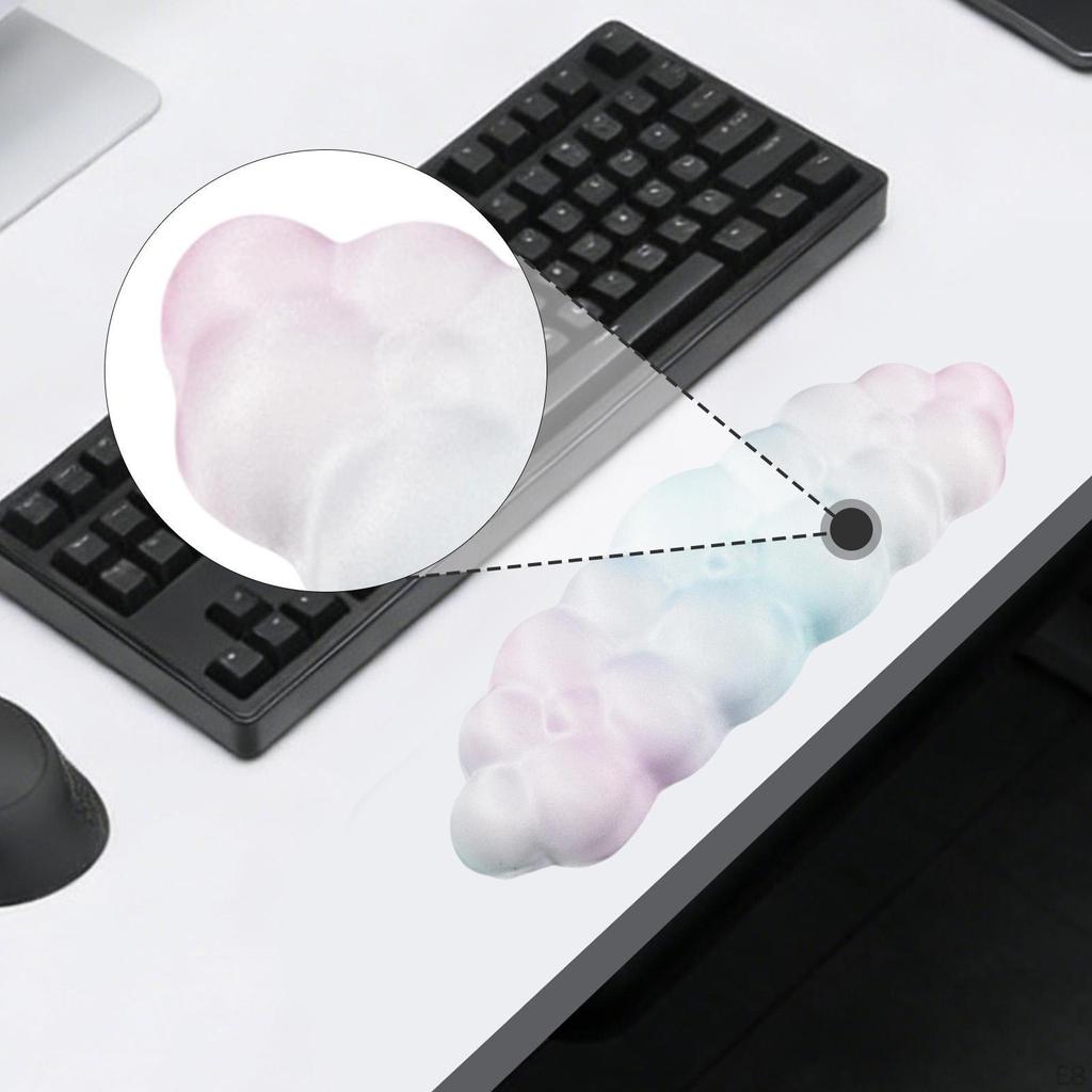 Reposamuñecas para Teclado Brazo de Ordenador Antideslizante Almohadilla para Codo de Escritorio de Portátil para Juegos Familia Amigos