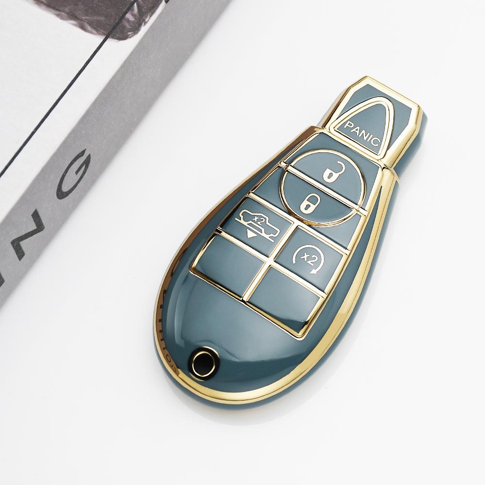 Auto Keyless For Jeep Grand Cherokee For Dodge Ram Durango Magnum Chrysler Tpu Car Key Case Anti-Scratch Key Bag Accessories