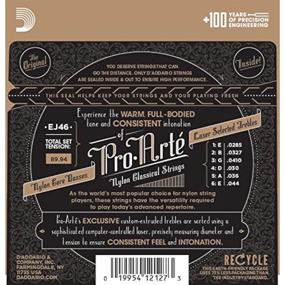 D'Addario Daddario Classical Guitar Strings Pro Arte Silver/Clear Hard EJ46 x 10 Set [Domestic Ge...