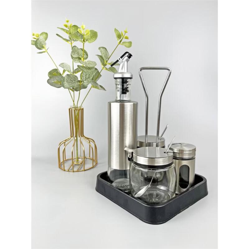 OEING Glass Tabletop Seasoning & Condiment Set