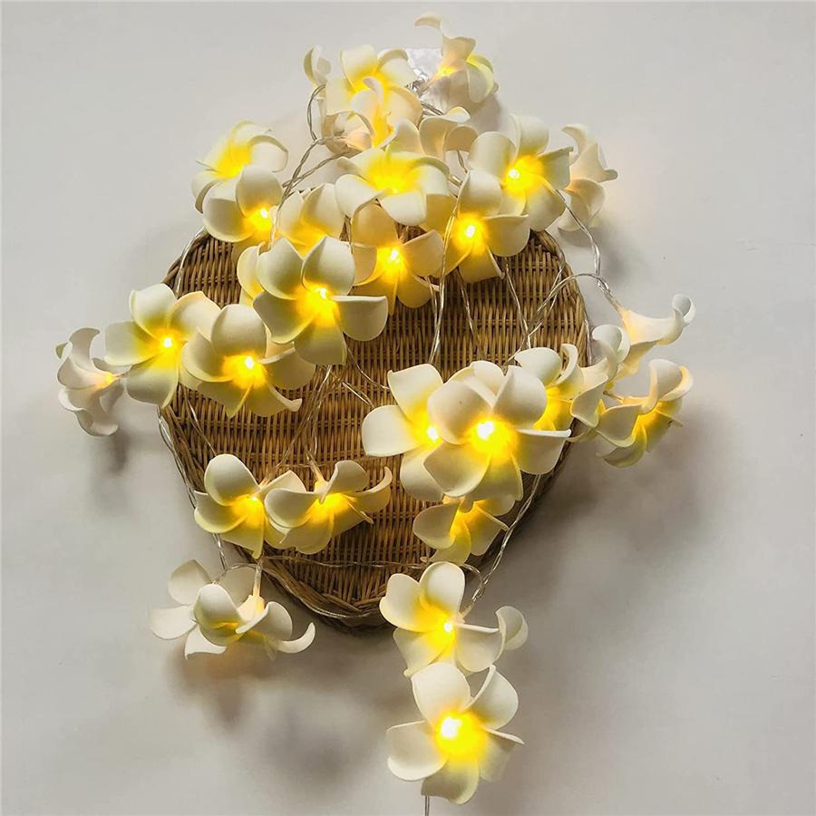 Christmas Decorations 6M 40LEDs Simulation Egg Flower String Lights Battery Powered Creative Garland Party Wedding Fairy Lights