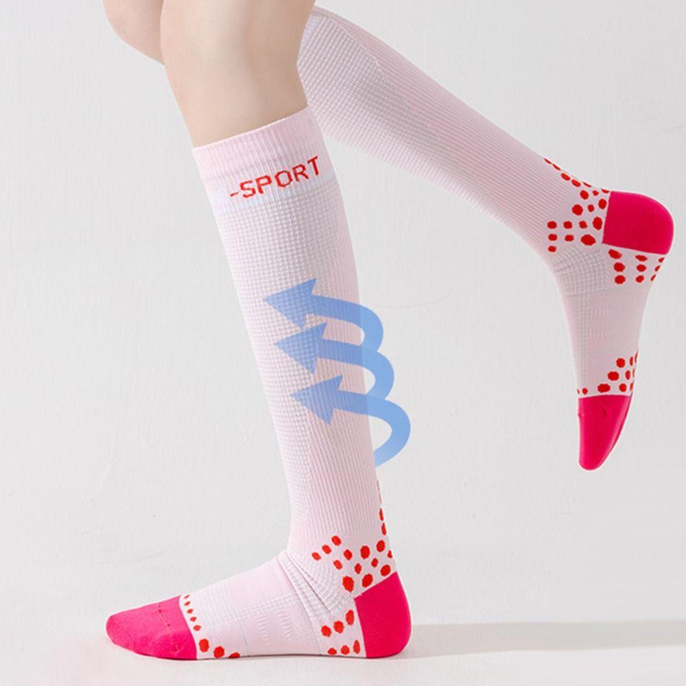 Mesh Cycling Socks Breathable Muscle Compression Socks Professional Sports Leg Socks  Women