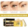 24K Gold Repair Soft and Tender Eye Cream Nourishes and Desalinutes Fine Lines, Dark Circles, Moisturizing and Tightening Eye Lenses