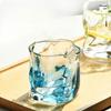 Unikátní sklenice na whisky, nepravidelné kroucené skleněné kelímky, průhledné sklenice na víno s vlnitým vzorem, barevné kávové šálky pro domácnost