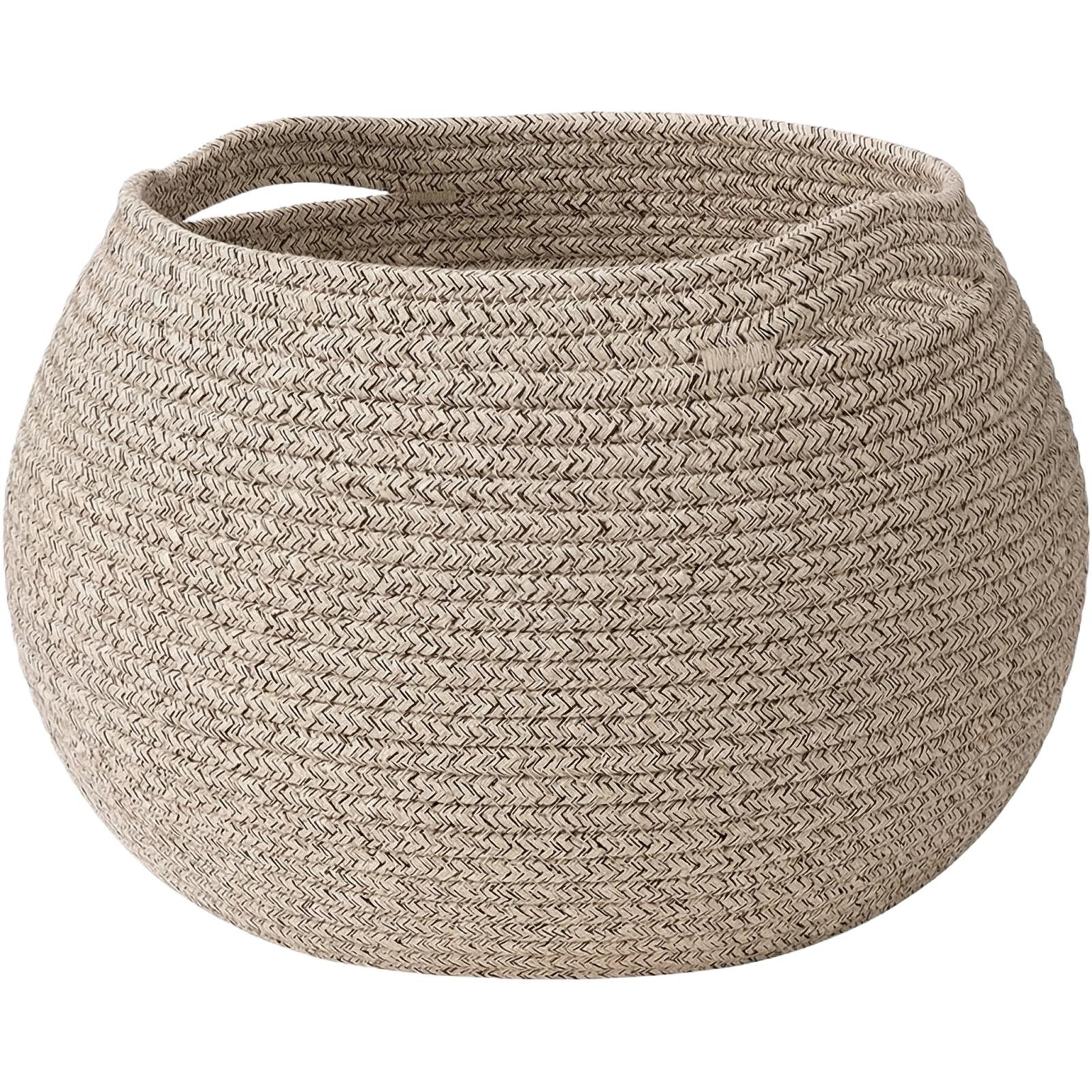 

Rope Storage Basket, Suitable For Storing Socks, Dog Toys, Towels, And Can Be Used In The Living Room, Bedroom, Or Bathroom. One Size