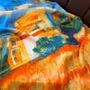Spring and Autumn Versatile Travel Silk Scarf Temperament Elegant 90 Square Scarf Simulation Silk Scarf Wholesale Advanced Trend Celebrity Shawl