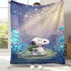 Süßer Snoopy Hunde Cartoon Flanelldecke, Ultra Weiche Warme Plüschdecke für Zuhause Schlafzimmer Bett Sofa Abdeckung Camping Picknick Geschenk