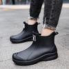 Style and Fashionable Short-cylinder Waterproof Fishing Rain Boots for Men with Thick Soles and Wear-resistant Water Shoes