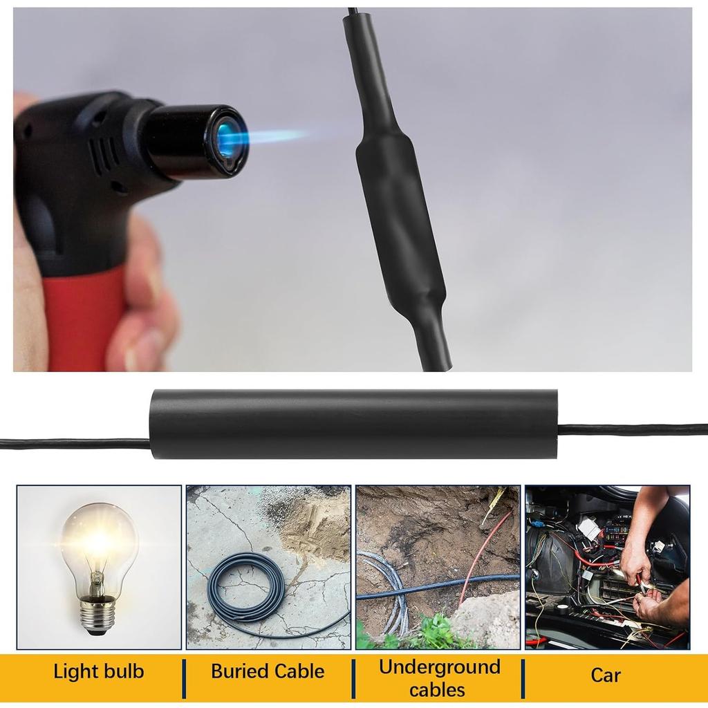 Heat Shrink Tubing Kit with Wire Connectors Durable Polyolefin Material for Electrical Insulation and Protection