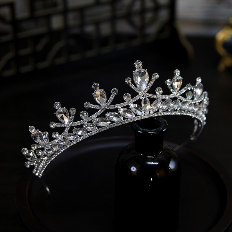 Korean Style New Simple and Elegant Bride Wedding Crown Wedding Dress Headdress Crown Tiara Hair Accessories