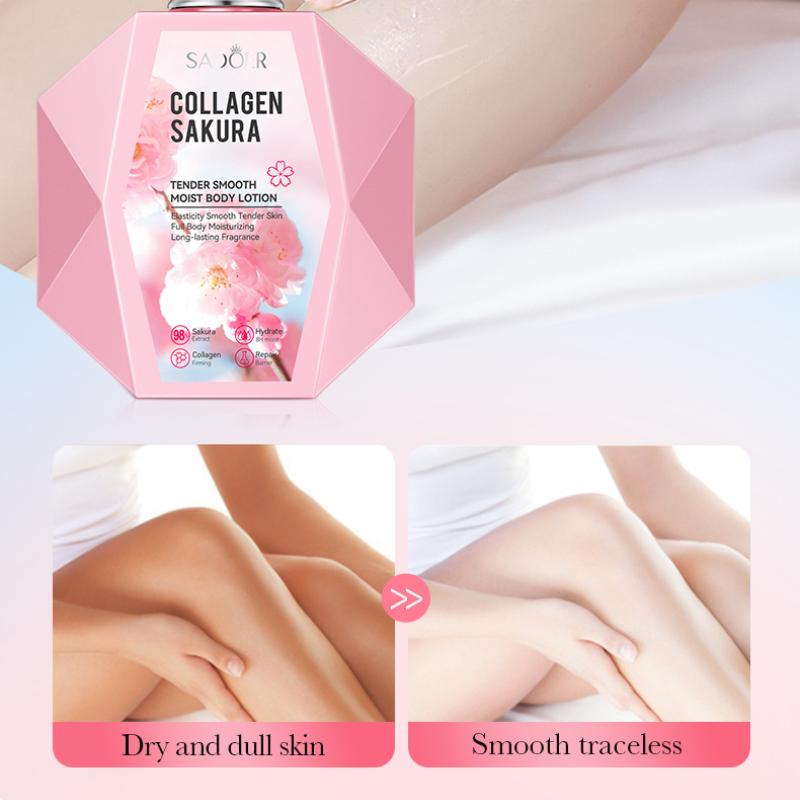 Sakura Bodylotion 300ml SADOER Kollagen Glättende Feuchtigkeitspflege