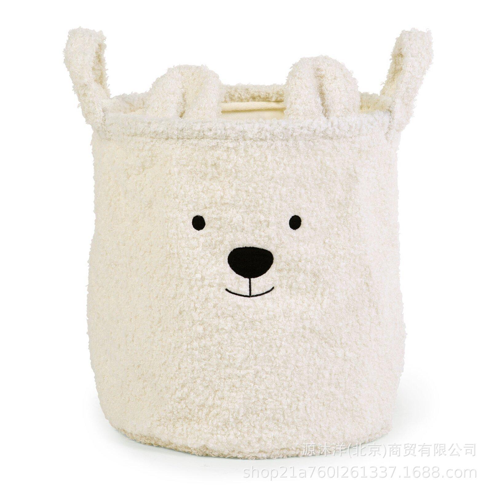 

Lamb wool canvas storage basket One size