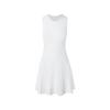LANCY Elegant Sleeveless Ribbed Knit Pleated Dress