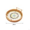 Chic Wicker Serving Tray for Entertaining - Stylish Platter Modern Home Decor