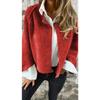 DICIFY Women's Vintage Casual Solid Color Print Autumn Winter Long Sleeve Jackets & Coats