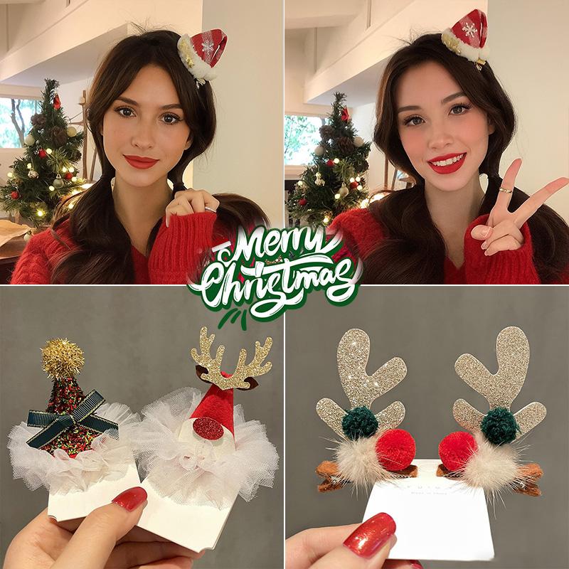 Weihnachtsmütze, Haarspange für Kinder, Haarschmuck, Niedliche Haarspange, Prinzessinnen-Feiertags-Haarschmuck