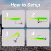 Soft Fishing Lures 35pcs Soft Plastic Lures Set with Box for Trout Redfish Saltwater/Freshwater Fishing