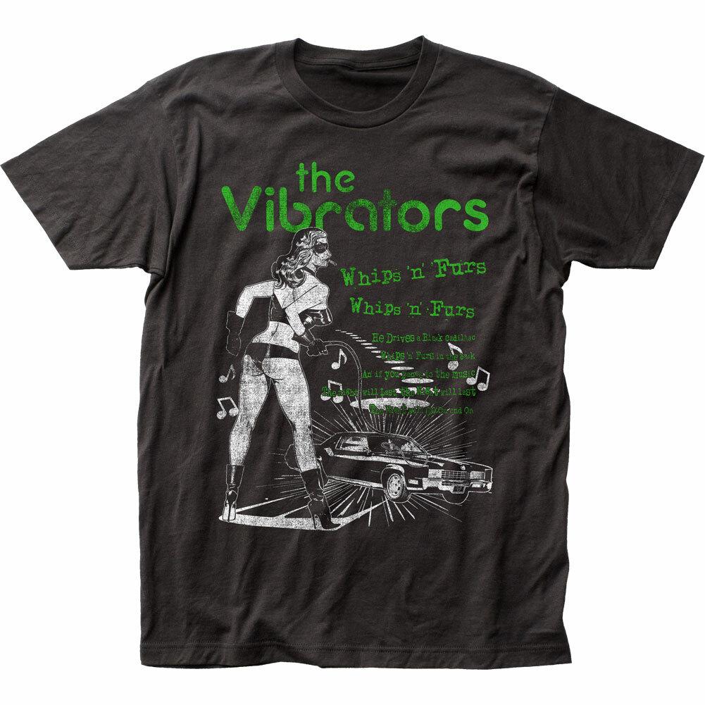 The Vibrators Whips n Furs T Shirt Mens Licensed Rock N Roll Band Tee New Black M