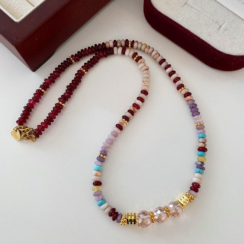 Natural Freshwater Pearl & Tiger Eye Bohemian Necklace - Autumn/Winter French Retro Clavicle Chain for Women