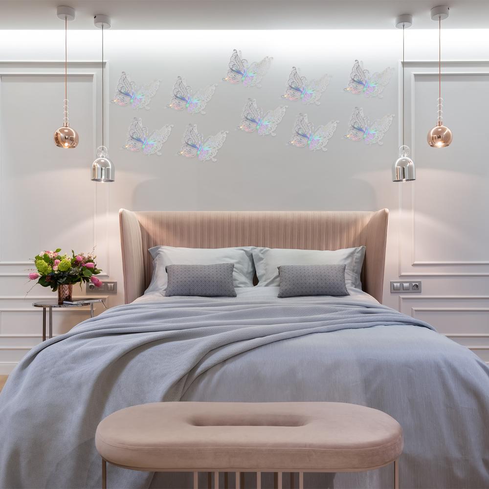 Decor Wedding Favor 3D Fantacy Butterfly Stickers Wall Art Hollow Butterflies Decals Mirage Color