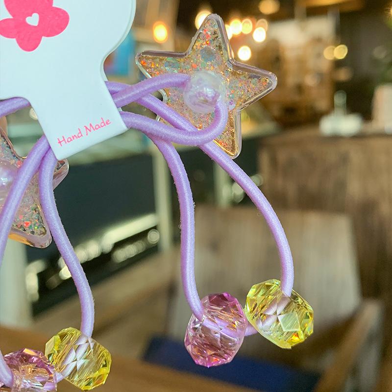 2 Stück/Set Kinder Cartoon Hase Elastische Haargummis Glitzer Blume Haargummi für Mädchen Niedliches Haarband Kinder Haaraccessoire