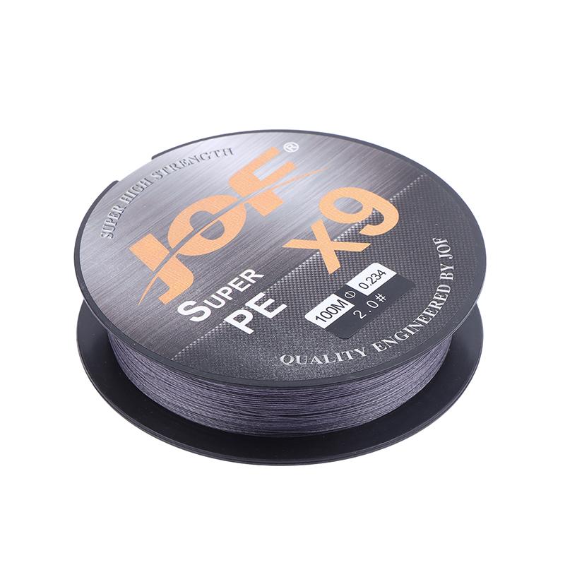 

9 Braids PE Braided Fishing Line Wear-Resistant for Freshwater And Saltwater Rainbow & Gray Colors