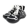 Great High Cut Sneakers Black White Women 35.5 Used