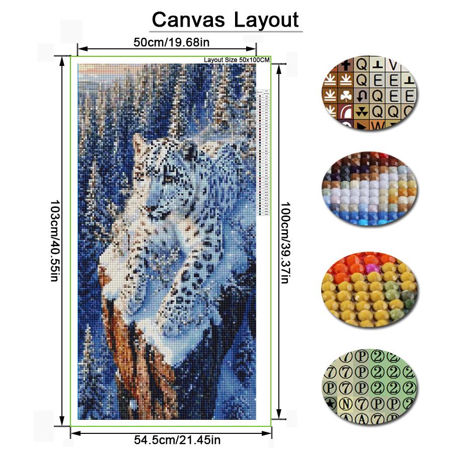Leopard Owl Cat Bird Large Size Diamond Painting New Collection Animals Diy Full Square Round Drill Rhinestone Embroidery Mosaic Cross Stitch Kits
