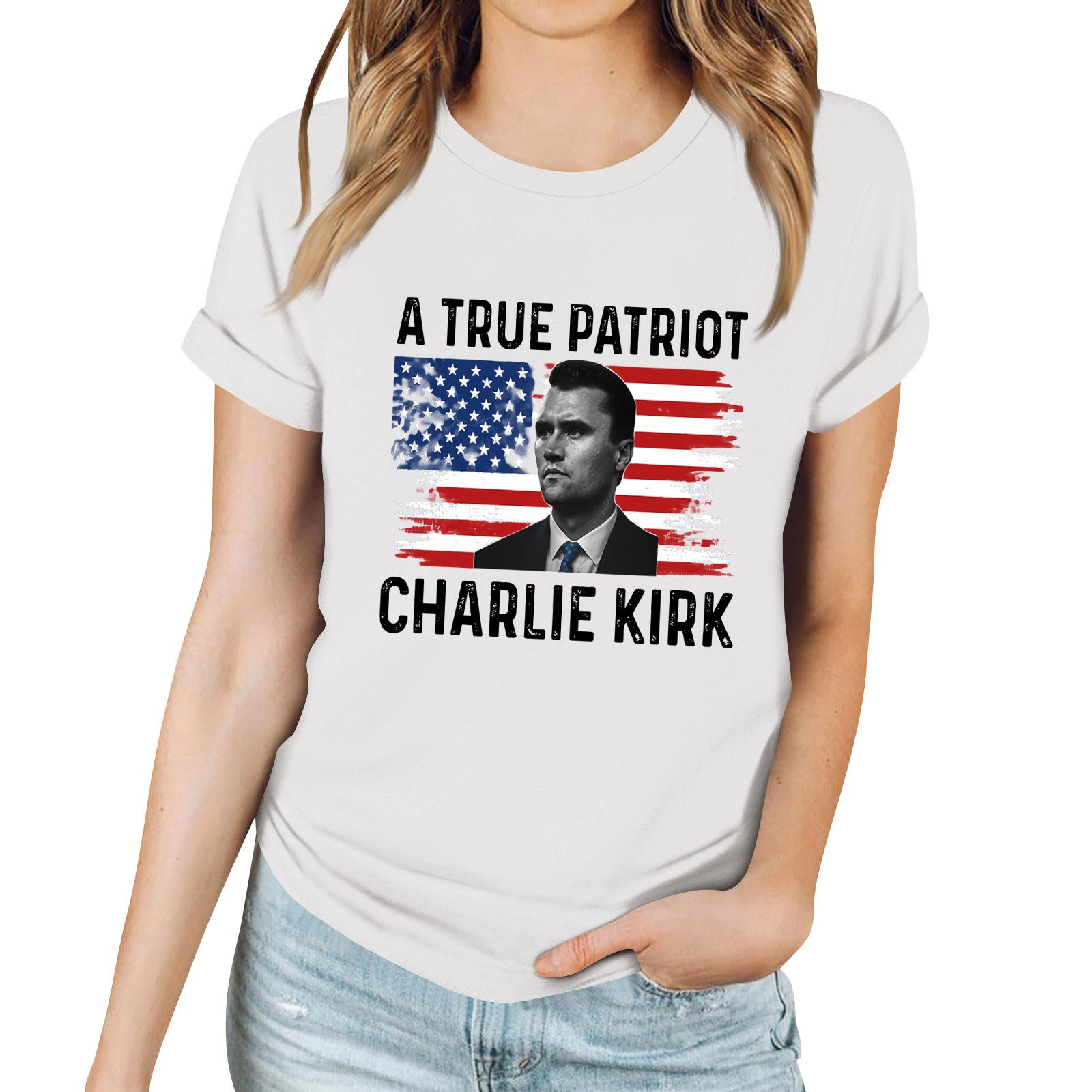 

Женская повседневная футболка с принтом, пуловер с круглым вырезом, топ с короткими рукавами S белый