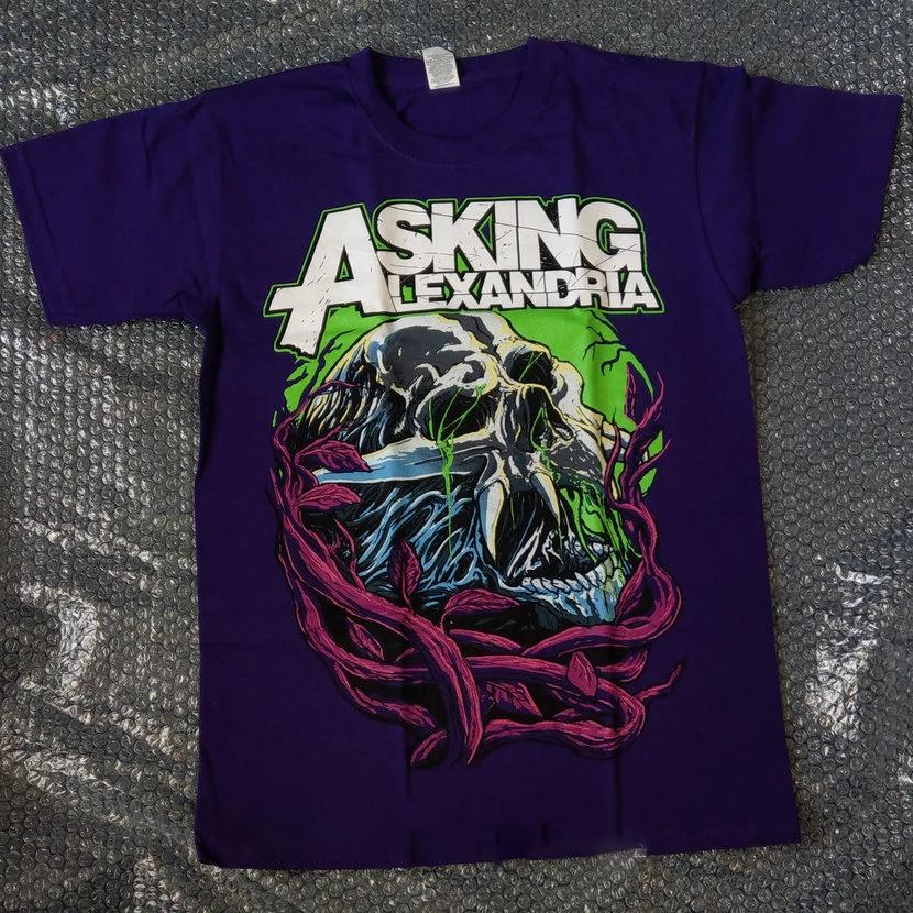 

Редкий! Asking Alexandria Слизь Футболка Футболка Полный Размер Унисекс Переиздание Футболка Короткий Рукав Мужская Женская Летняя Футболка с Круглым Вырезом Хлопковая Футболка 4XL