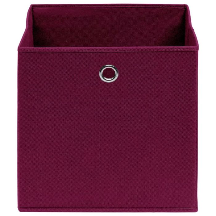 VidaXL Storage Boxes 4 Pcs Dark Red 32x32x32 Cm Fabric