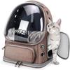 Cat Backpack Carrier, Breathable Large Space Bubble Pet Backpack for Kitty Small Dog Up To 15lbs, Transparent Pet Carrier