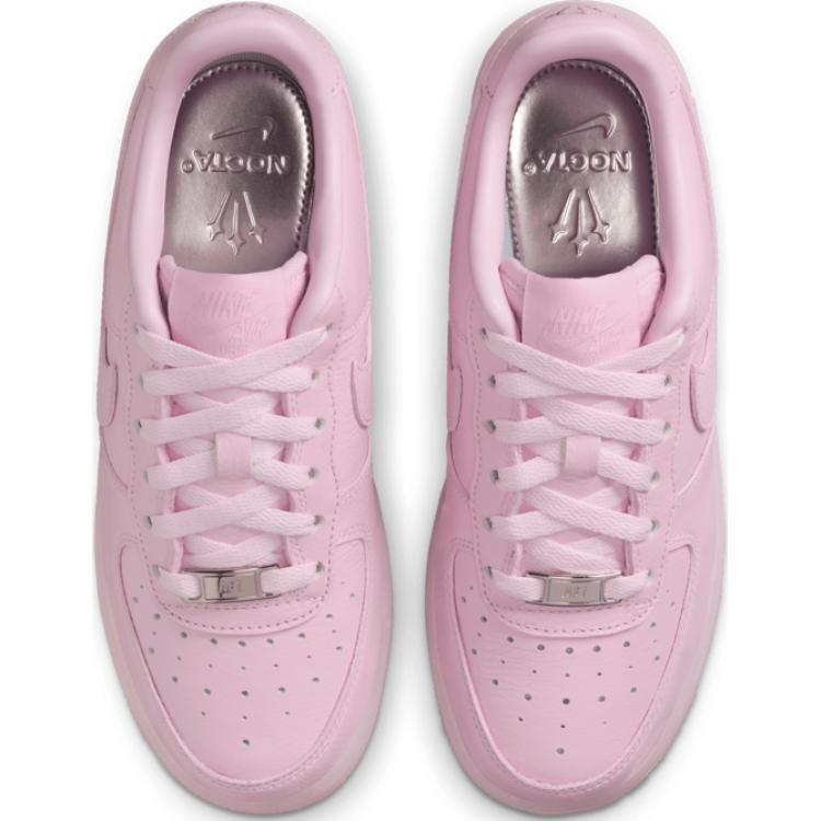 Nike NOCTA x Air Force 1 Low GS Certified Lover Boy - Pink Foam Kids Sneakers Metallic-Silver Cobalt-Tint HQ1772-600